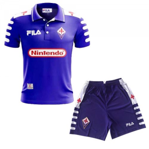 98/99 Fiorentina Home Purple Retro Soccer Jerseys Kit(Shirt+Short)