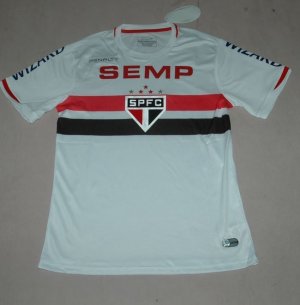 Sao Paulo White Home Soccer Jersey 14/15