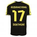 13-14 Borussia Dortmund #17 Aubameyang Away Black Jersey Shirt