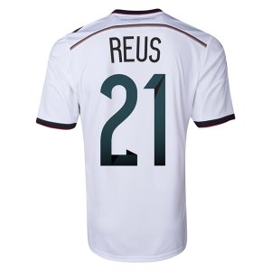 2014 Germany #21 REUS Home White Soccer Jersey Shirt