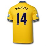 13-14 Arsenal #14 WALCOTT Away Yellow Jersey Shirt