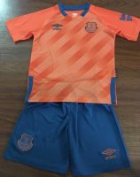 Children Everton Away Orange Soccer Suits 2019/20 Shirt and Shorts