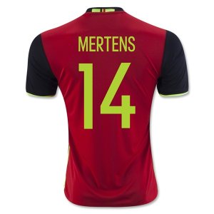 Belgium Home Soccer Jersey 2016 MERTENS #14