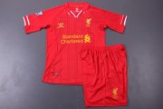 Kids Liverpool Jersey 2013/14 Home Soccer Whole Kit(Shirts+shorts)