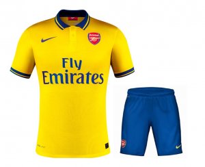 13-14 Arsenal Away Yellow Jersey Kit(Shirt+Shorts)