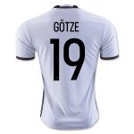 Germany Home Soccer Jersey 2016 GOTZE #19