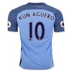 Manchester City Home Soccer Jersey 16/17 10 KUN AGUERO