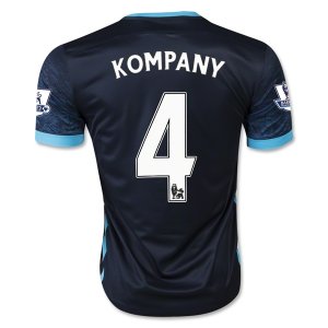 Manchester City Away Soccer Jersey 2015-16 KOMPANY #4