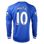 13-14 Chelsea #10 MATA Home Long Sleeve Jersey Shirt