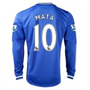 13-14 Chelsea #10 MATA Home Long Sleeve Jersey Shirt