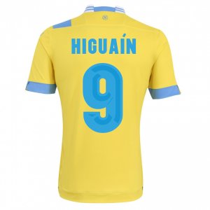 13-14 Napoli #9 Higuain Away Yellow Jersey Shirt