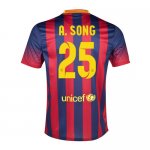 13-14 Barcelona #25 Song Home Soccer Jersey Shirt
