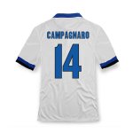 13-14 Inter Milan #14 Campagnaro Away White Soccer Jersey Shirt