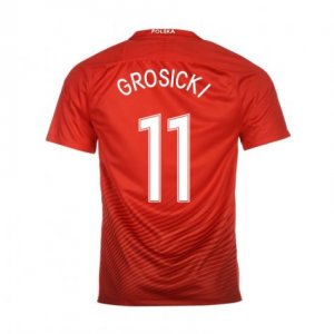 Poland Away Soccer Jersey 2016 Grosicki 11