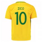 Brazil Home Soccer Jersey 2016/17 Zico 10