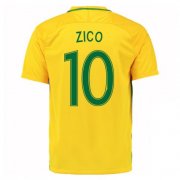 Brazil Home Soccer Jersey 2016/17 Zico 10
