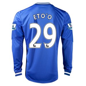 13-14 Chelsea #29 ETO\'O Home Long Sleeve Jersey Shirt