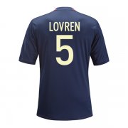 13-14 Olympique Lyonnais #5 Lovren Away Black Jersey Shirt