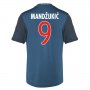 13-14 Bayern Munich #9 Mandzukic Away Black&Blue Jersey Shirt
