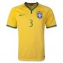 2014 Brazil #3 T.SILVA Home Yellow Jersey Shirt