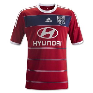 13-14 Olympique Lyonnais Away Red Jersey Shirt