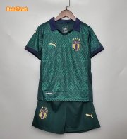 Children Italy Third Away Soccer Suits 2020 EURO