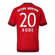 Bayern Munich Home Soccer Jersey 2015-16 RODE #20