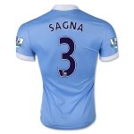 Manchester City Home Soccer Jersey 2015-16 SAGNA #3