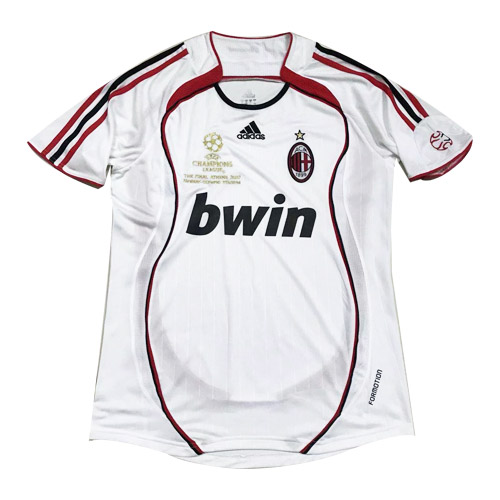 06 07 Ac Milan Away White Retro Soccer Jerseys Shirt Ac Milan Benz7 Best Discount Soccer Jerseys Cheap Kit Store