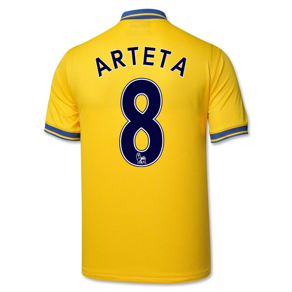 8 Arteta Away Yellow Jersey Shirt 