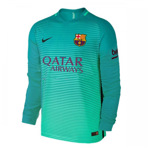 Barcelona Third Soccer Jersey 16/17 LS