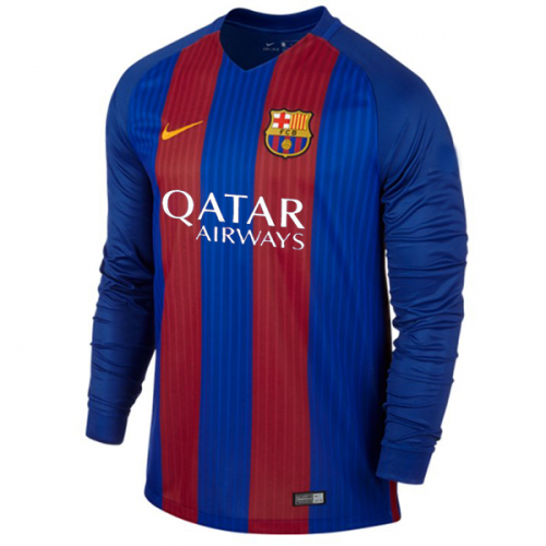 Barcelona Home Soccer Jersey 16/17 LS