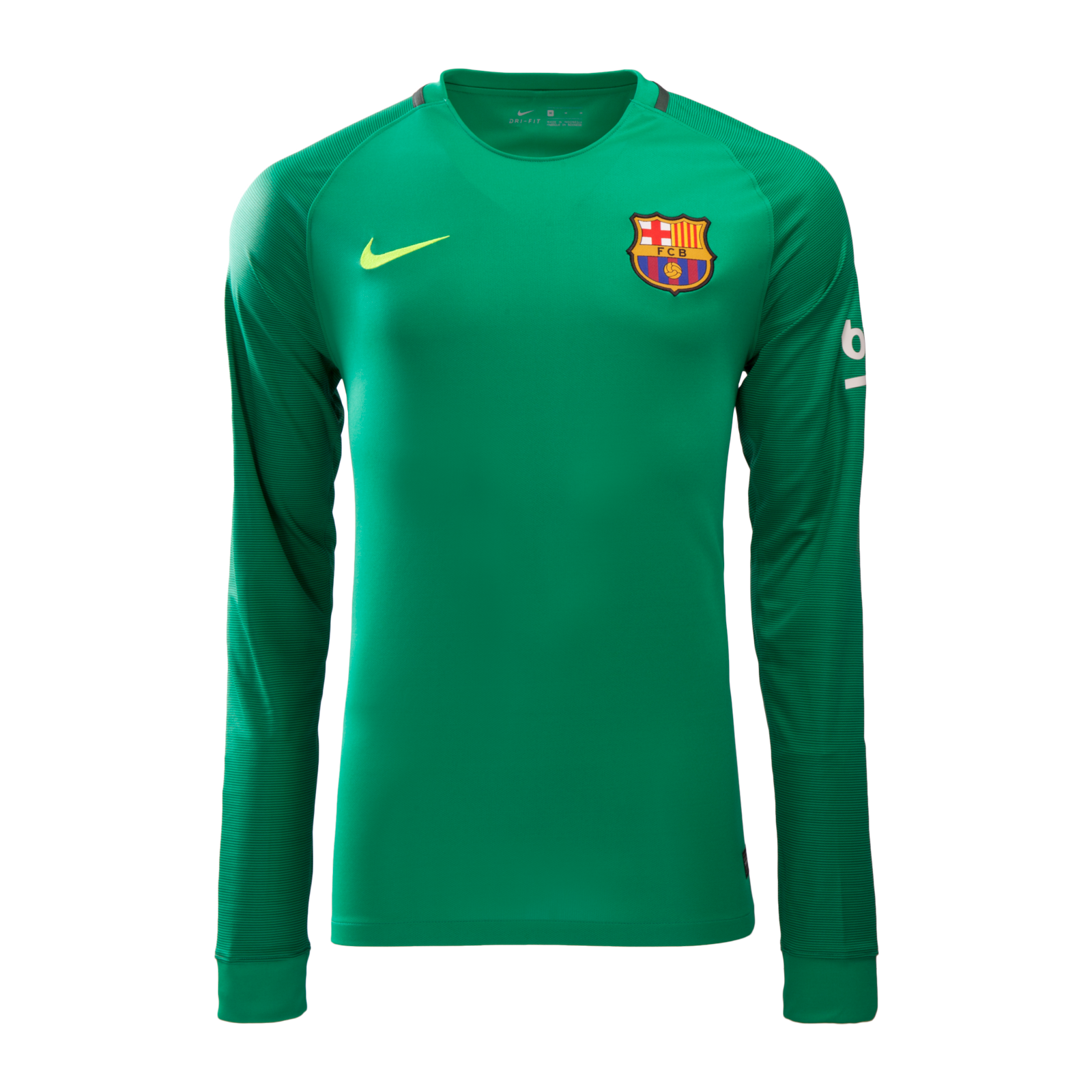 Barcelona Goalkeeper Soccer Jersey 16/17 LS Green
