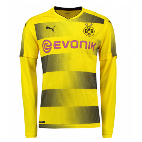 Borussia Dortmund Home Soccer Jersey 2017/18 Black LS