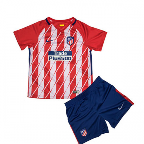 Kids Atletico Madrid Home Soccer Kits 2017/18 (Shirt+Shorts)