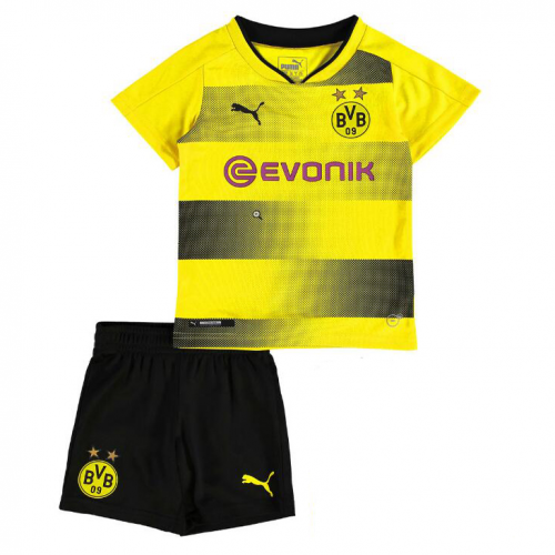 Dortmund Home Soccer Suits 2017/18 Shirt and Shorts Kids