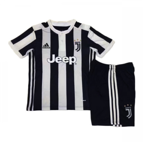 Juventus Home Soccer Suits 2017/18 Shirt and Shorts Kids