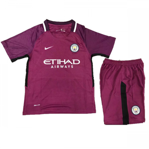 Kids Manchester City Home Soccer Kits 2017/18 Shirt and Shorts