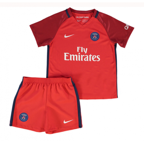 Kids PSG Red Away Soccer Kits 16/17 (Shirt+Shorts)