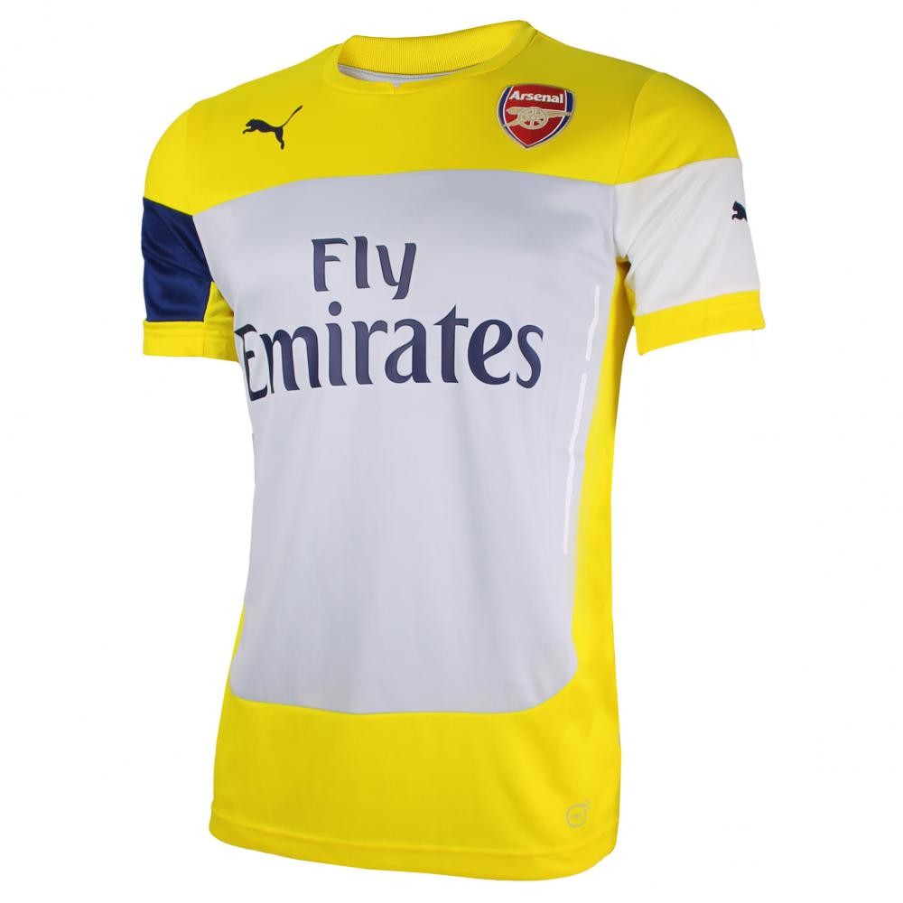 arsenal yellow training jersey